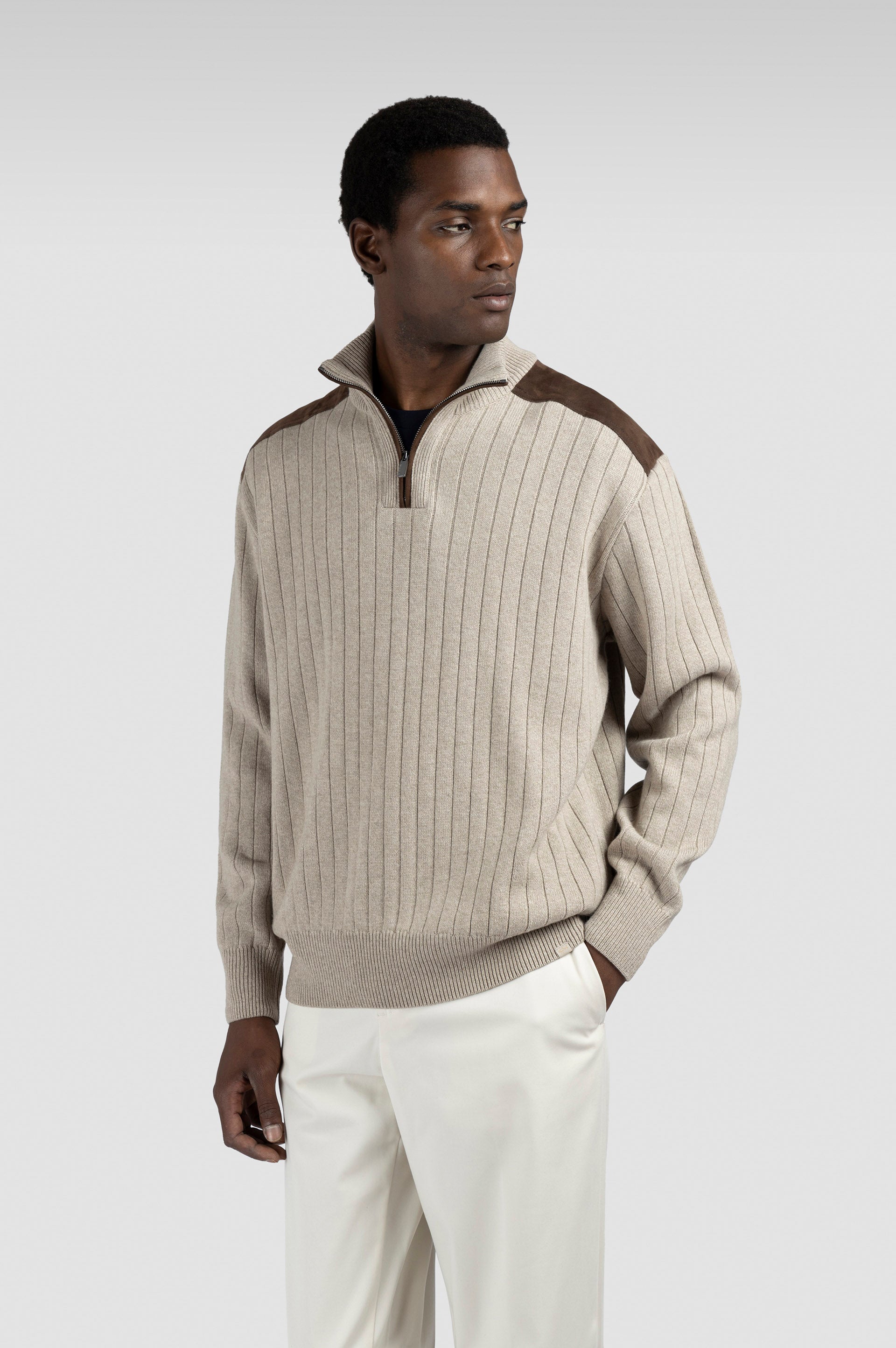 Paul & Shark - Wool and cashmere zip-neck sweater – Le Capitaine D