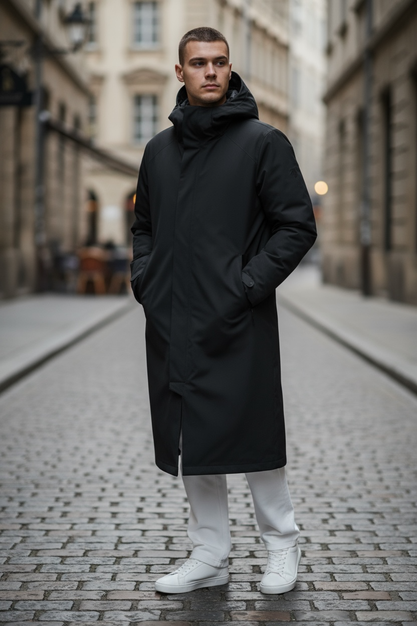 DESCENTE - Coach - Long down-lined coat – Le Capitaine D'a Bord