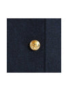 Dalmard Marine - Detroit Cachemire - Caban pour femme à boutons dorés - Marine - LE CAPITAINE D'A BORD