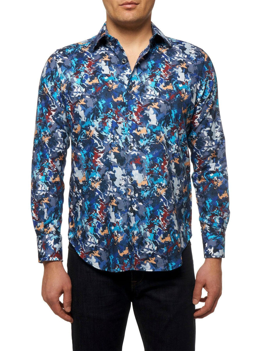 Chemise Robert Graham Collectors Club Rayée Multicolore - Taille 2XL, 100% Coton, Neuve Avec étiquette