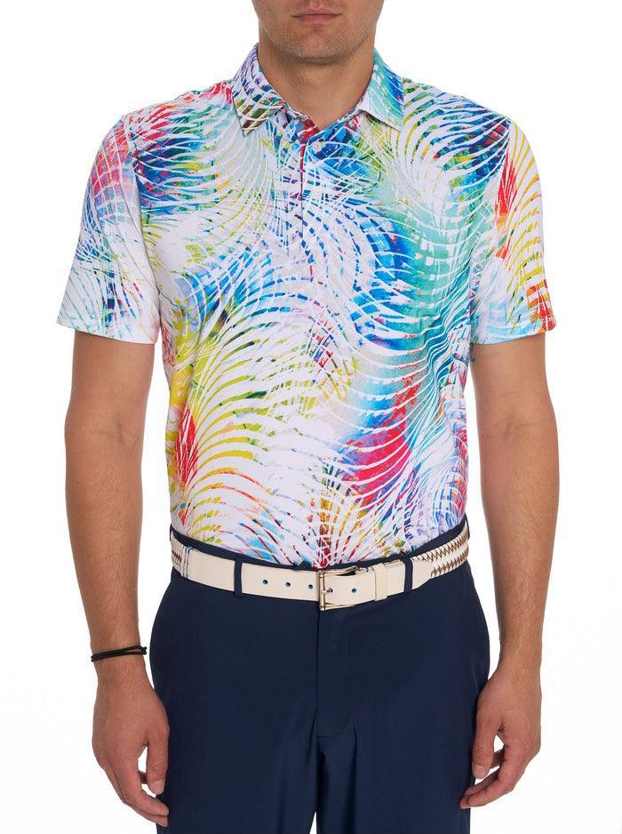 Robert Graham Color Me Wild Performance Short Sleeve Polo Shirt Le Capitaine D a Bord