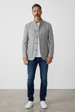 Veston de laine Digel Enzo à col montant, modern fit, idéal pour un party de bureau
