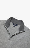 34 Heritage - Cashmere Zip Neck Sweater - Gray Melange