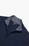 34 Heritage - Cashmere Zip Collar Sweater - Dark Navy