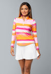 Ibkül - Amy Print Long Sleeve Mock Neck Top – 10088