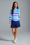 Ibkül - Amy Print Long Sleeve Mock Neck Top – 10088