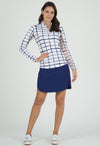 Ibkül - Cordova Print Long Sleeve Mock Neck Top – 10495
