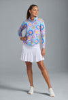 Ibkül - Leona Print Long Sleeve Mock Neck Top – 10933