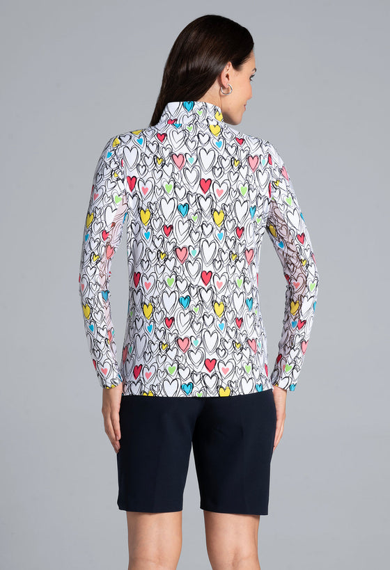 Ibkül - Millie Long Sleeve Mock Neck Top – 10939