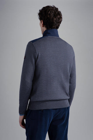 Paul & Shark - Col zip de laine avec appliqués de nylon - LE CAPITAINE D'A BORD