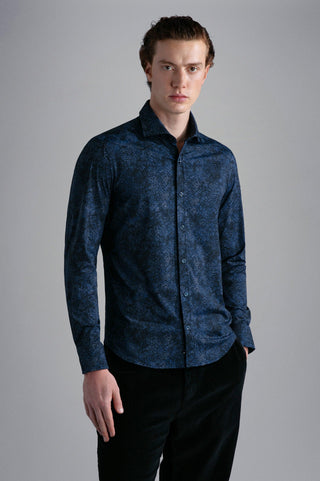 Paul & Shark - Chemise manches longues motif abstrait Performance - J Fit - LE CAPITAINE D'A BORD