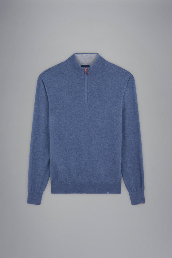 Paul & Shark - RE-WOOL wool zip-neck sweater