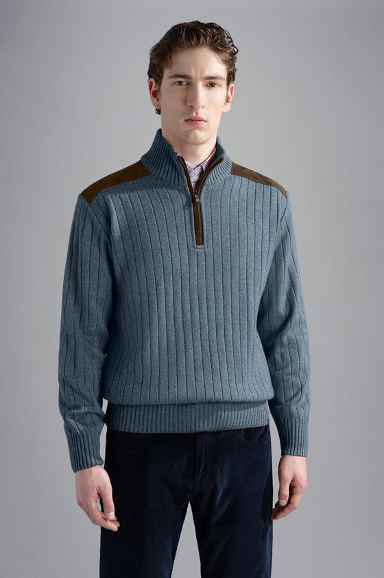 Paul & Shark - Wool and cashmere zip-neck sweater