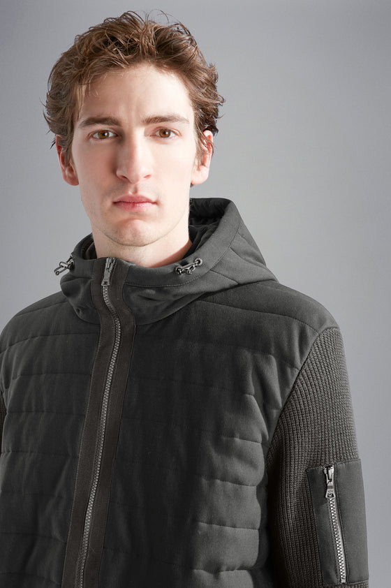 Paul & Shark - Wool hooded cardigan with quilted front