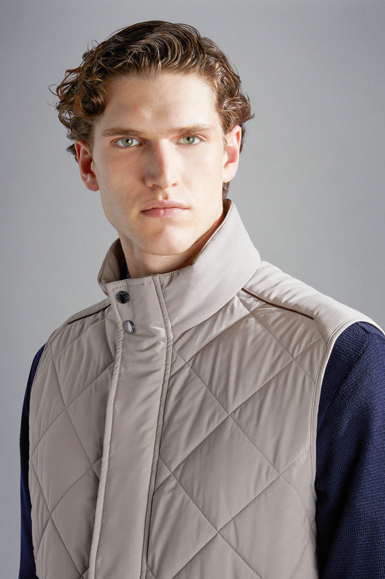 Paul & Shark - Save The Sea Quilted Gilet with Alcantara