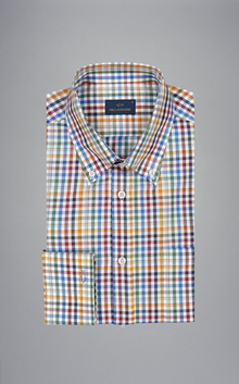  Paul & Shark - Long-sleeved checked cotton twill shirt