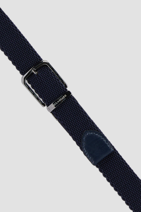 Paul & Shark - Ceinture tressée extensible avec garniture en cuir