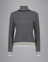 Paul & Shark Ladies - Striped wool turtleneck sweater