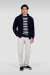 Paul & Shark - Chandail rayé col rond de laine Re-Wool