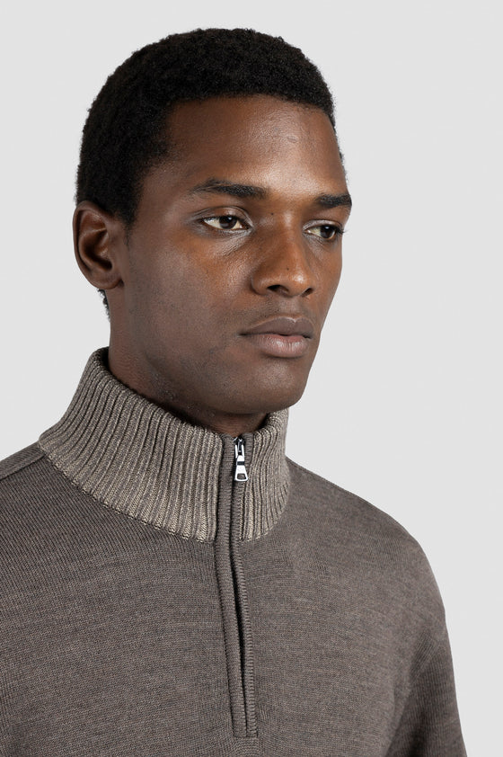 Paul & Shark - Soft Cool Touch wool zip collar sweater
