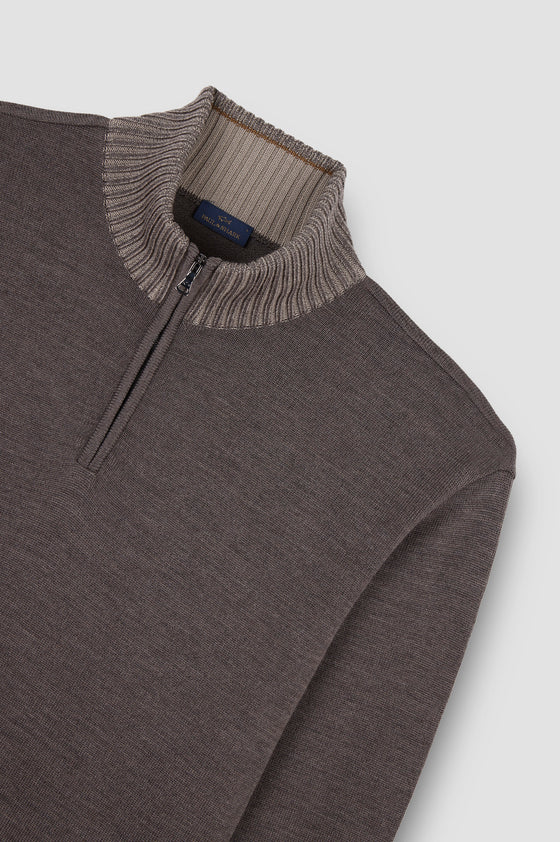 Paul & Shark - Soft Cool Touch wool zip collar sweater