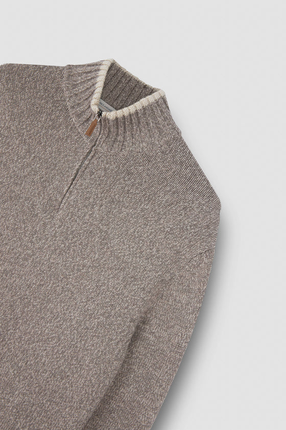 Paul & Shark - Chandail col zip de laine et cachemire