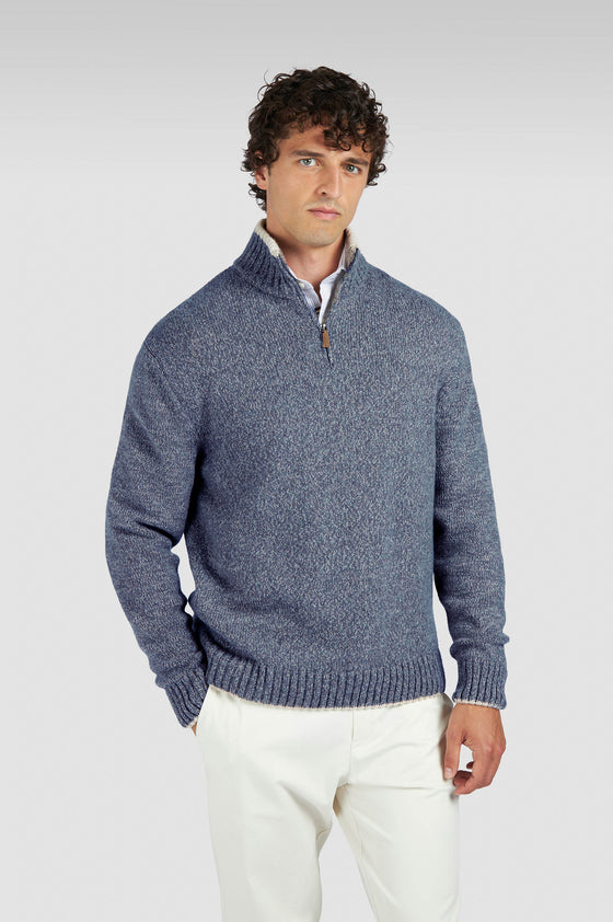 Paul & Shark - Chandail col zip de laine et cachemire