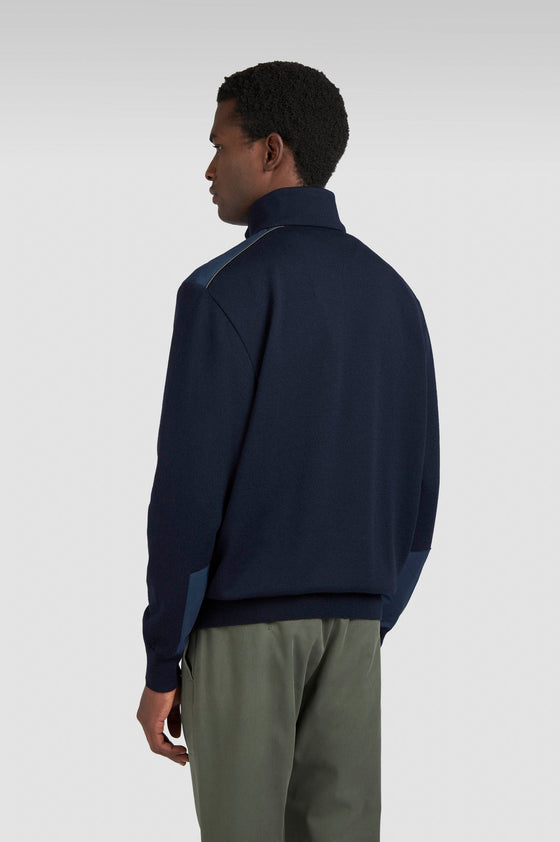 Paul & Shark - Typhoon Platinum wool zip collar sweater