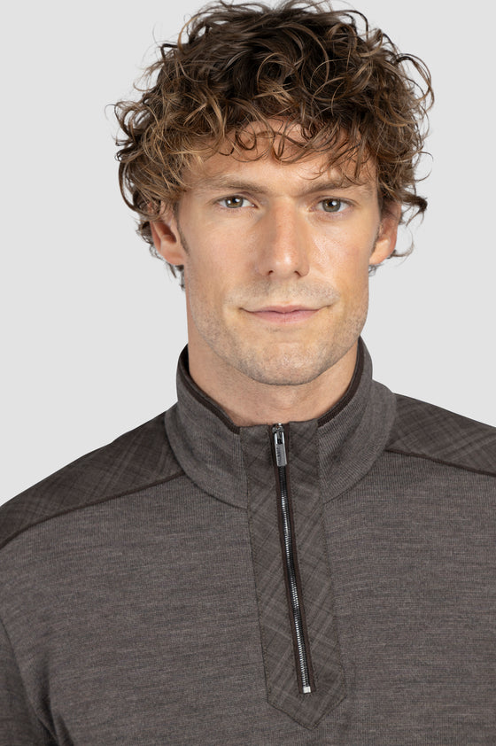 Paul & Shark - Wool zip collar sweater with Loro Piana Rain System© appliqués