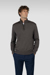 Paul & Shark - Wool zip collar sweater with Loro Piana Rain System© appliqués
