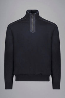  Paul & Shark - Chandail col zip de laine avec appliqués Loro Piana Rain System©