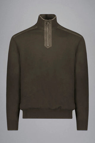 Paul & Shark - Chandail col zip de laine avec appliqués Loro Piana Rain System©