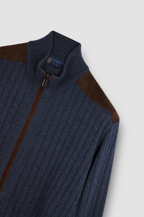 Paul & Shark - Cardigan zip de laine et cachemire