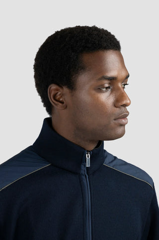 Paul & Shark - Cardigan de laine Typhoon Platinum