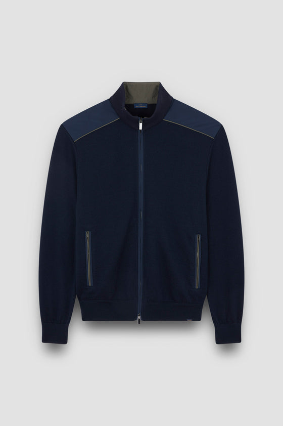 Paul & Shark - Typhoon Platinum wool cardigan