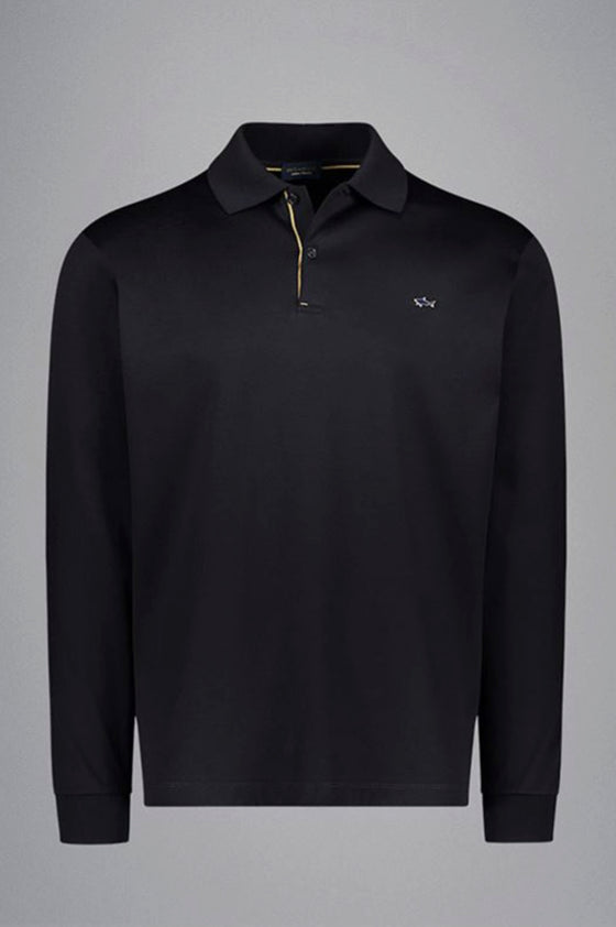 Paul & Shark - Long sleeve cotton polo Aqua Touch