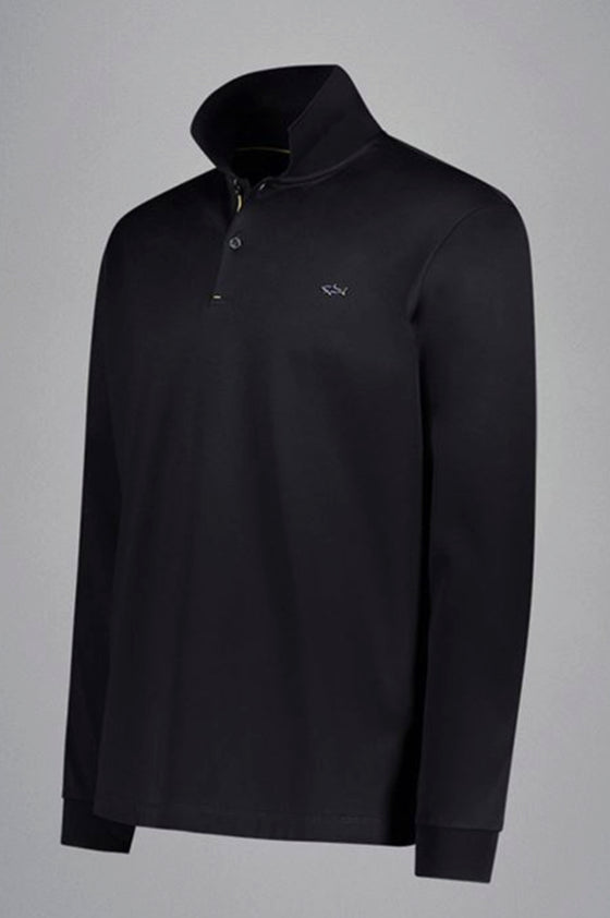 Paul & Shark - Long sleeve cotton polo Aqua Touch