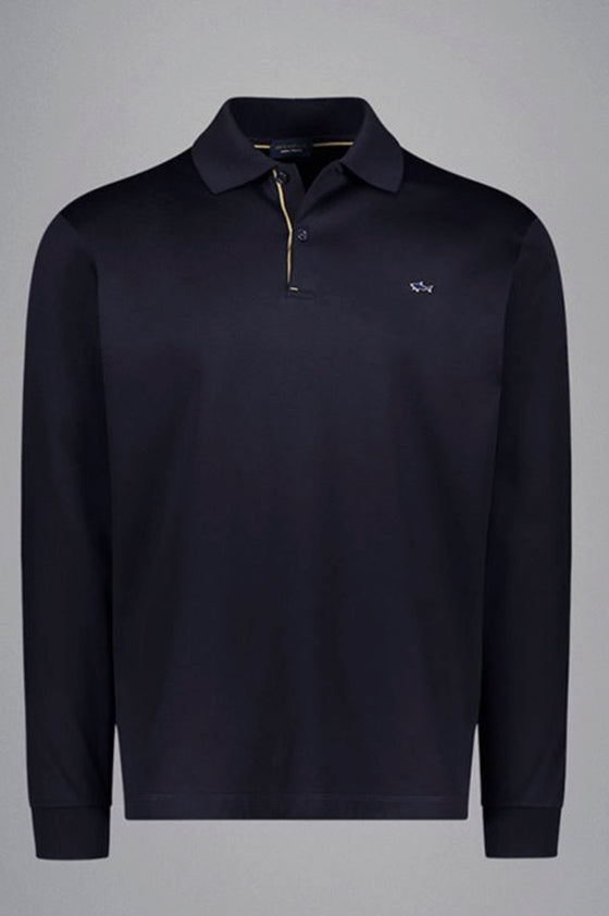 Paul & Shark - Long sleeve cotton polo Aqua Touch