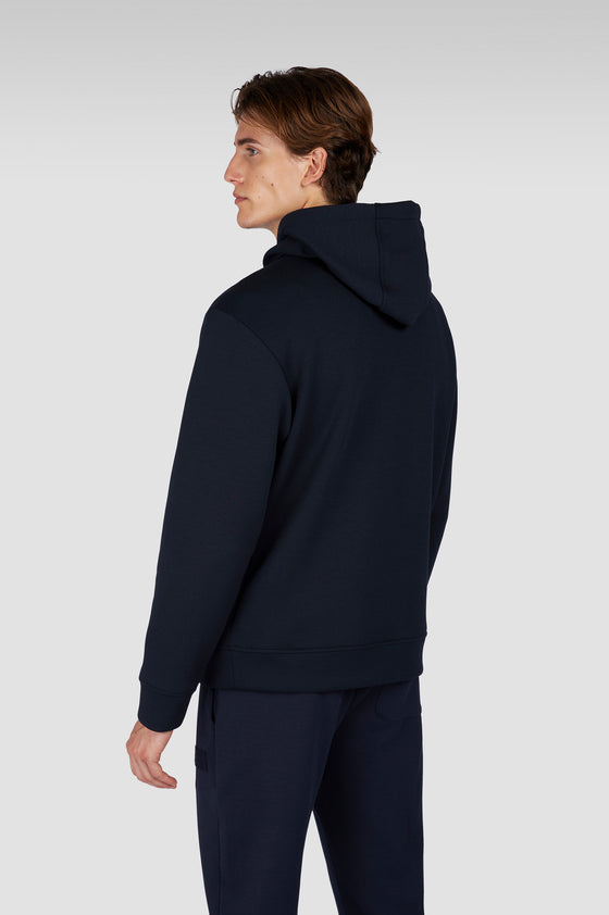 Paul & Shark - Tech Fleece Hoody with Leather Badge
