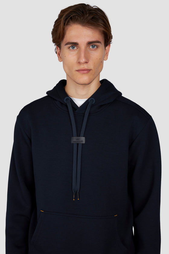 Paul & Shark - Tech Fleece Hoody with Leather Badge