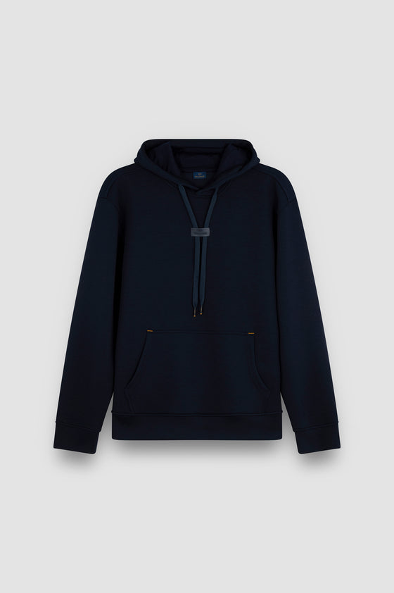 Paul & Shark - Tech Fleece Hoody with Leather Badge
