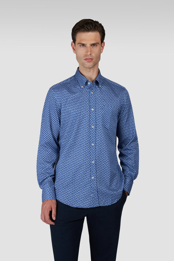 Paul & Shark - Paisley cotton poplin shirt