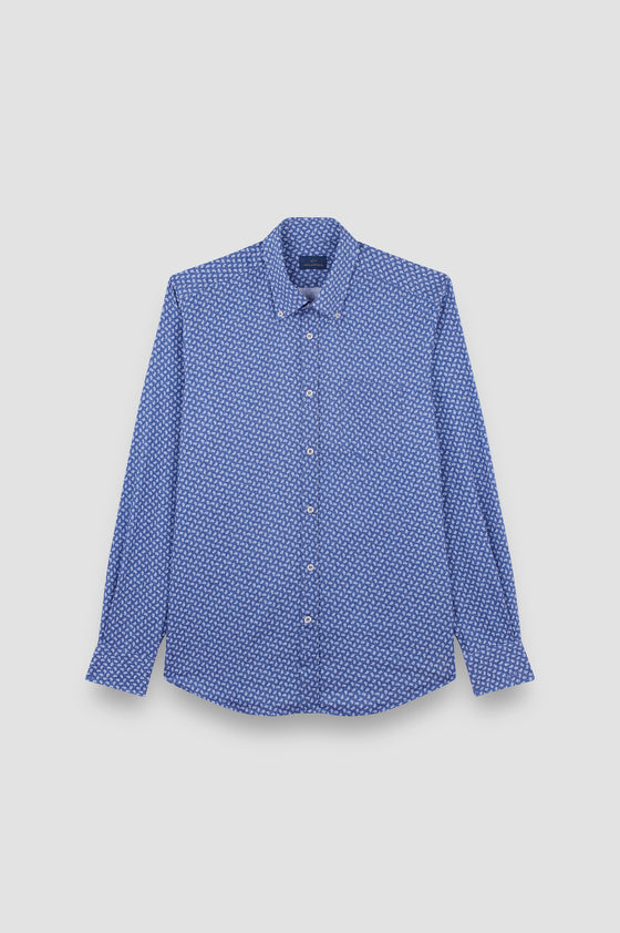 Paul & Shark - Paisley cotton poplin shirt
