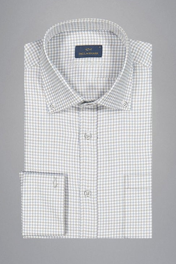 Paul & Shark - Cotton gingham shirt Silver Collection