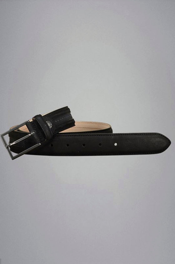 Paul & Shark - Ceinture de cuir avec drapeaux ton sur ton