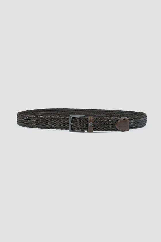 Paul & Shark - Ceinture de cuir tressée élastique