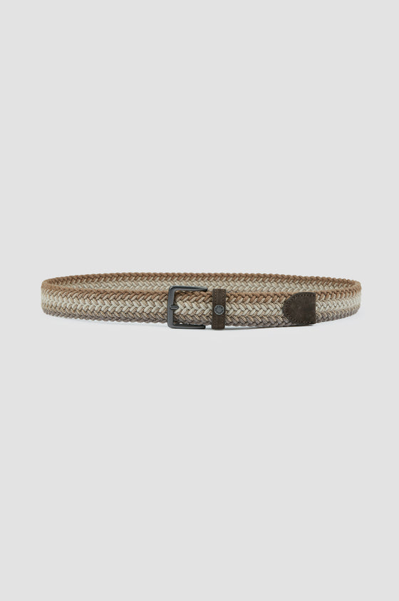 Paul & Shark - Ceinture avec détails de suède tressée élastique