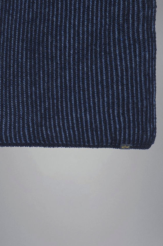 Paul & Shark - Foulard de tricot laine avec badge requin