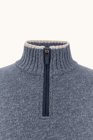 Paul & Shark - Wool and cashmere half-zip sweater