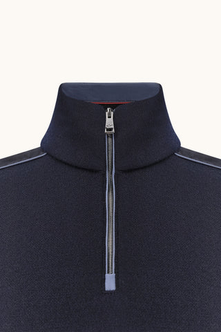 Paul & Shark - Chandail col zip de laine Typhoon Platinum
